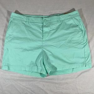 Magellan Happy Camper Womens 18 Shorts 38 Waist Chino Baby Blue High Waist